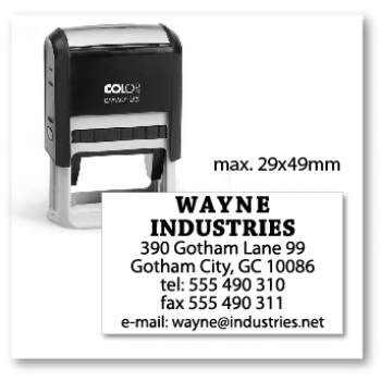 Colop P35 Self-Inking Stamp 29mm x 49mm - Black Ink
