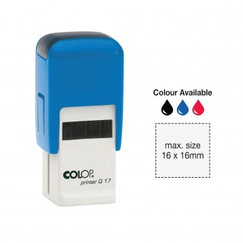 Colop Q17 Self-Inking Stamp 16mm x 16mm - Blue Ink