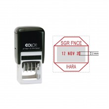Colop Q24D Self-Inking Dater Stamp 23mm x 23mm - Red Ink
