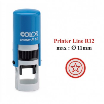 Colop R12 Self-Inking Stamp Diameter 11mm - Blue Ink