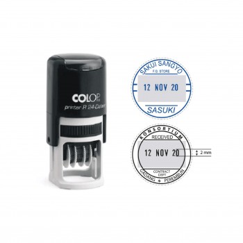 Colop R24D Self-Inking Dater Stamp 23mm - Blue Ink