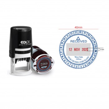 Colop R40D/24H Self-Inking Dater Stamp 40mm - Red Ink
