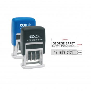 Colop S160 Self-Inking Date Stamp - Black Ink
