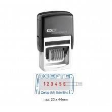 Colop S226/P Self-Inking Dater Stamp 23mm x 44mm - Blue Ink