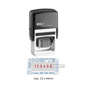 Colop S226/P Self-Inking Dater Stamp 23mm x 44mm - Red Ink