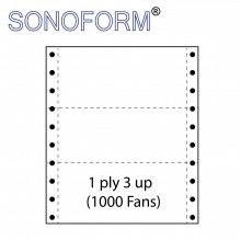 Computer Form 9.5in x 11in - 1ply 3up (1000fans)