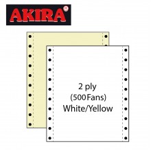 Computer Form 9.5in x 11in - 2ply (500fans) - White/Yellow