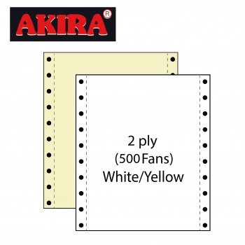 Computer Form 9.5in x 11in - 2ply (500fans) - White/Yellow