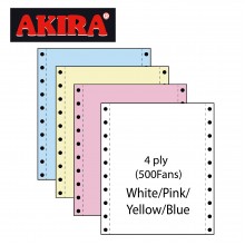 Computer Form 9.5in x 11in - 4ply (500fans) - White/Pink/Yellow/Blue