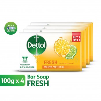 Dettol Bar Soap 100G Fresh (3+1)