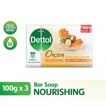 Dettol Bar Soap 100G Onzen Nourishing x 3