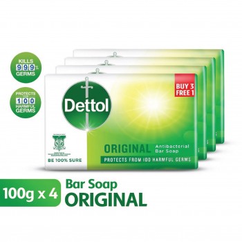 Dettol Bar Soap 100G Original (3+1)