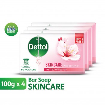 Dettol Bar Soap 100G Skin Care (3+1)
