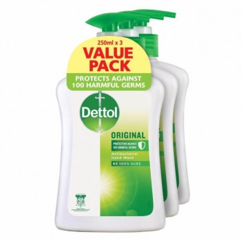 Dettol Liquid Hand Wash Original Value Pack (3x250ml)