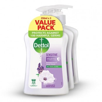 Dettol Liquid Hand Wash Sensitive Value Pack (3x250ml)