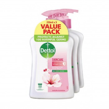 Dettol Liquid Hand Wash Skin Care Value Pack (3x250ml)