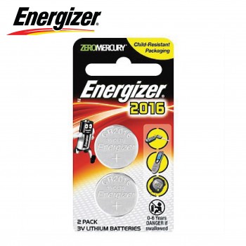 Energizer CR2016 Lithium Coin Battery (2pcs)