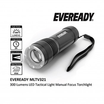 Eveready 300L Tactical Light Manual Focus Torchlight  (MLTV321)