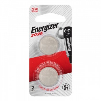 Energizer CR2025 3V Lithium Battery 2pcs/pack