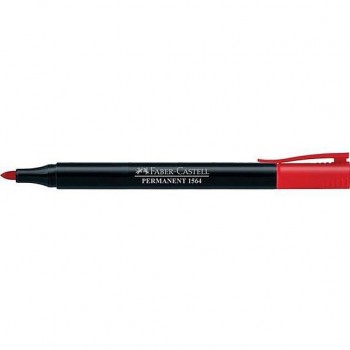 Faber-Castell 1564 Slim Permanent Marker Pen (Red)