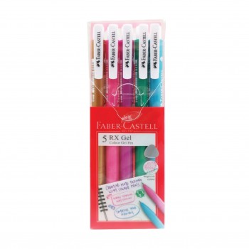 Faber Castell 249710 RX Colour Gel Pen 0.7mm (5colours/box)