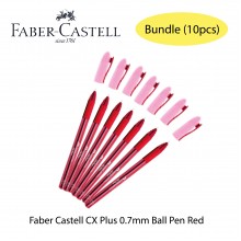 Faber Castell CX Plus 0.7mm Ball Pen Red Bundle (10pcs)