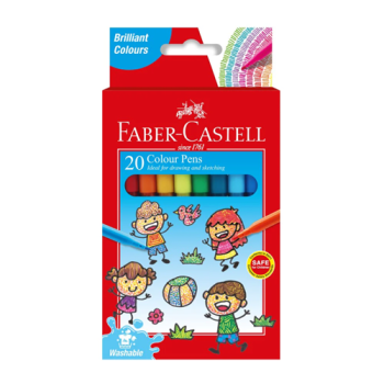 Faber-Castell 154321 Fibre Tip Colour Pens (20pcs/pkt)