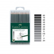 Faber Castell 117166 Graphite Pencils 9000 Art Set (12pcs/box)