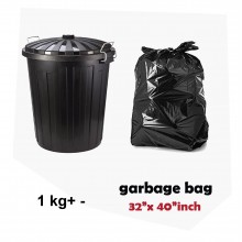 HDPE Garbage Bag / Plastik Sampah Hitam 32" x 40" inch (1kg+-)