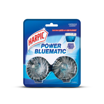 Harpic 3225745 Power Bluematic Toilet In-Cistern Block Cleaner (2pcs/pkt)