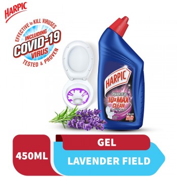 Harpic Powerplus Disinfectant Toilet Cleaner All in One Lavender Field (2x450ML)