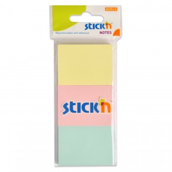 Hopax 1.5x2in Pastel Mix Sticky Notes 3x100's (21126)