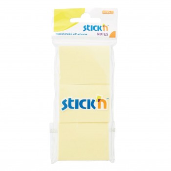 Hopax 1.5x2in Pastel Yellow Sticky Notes 3x100's (21127)