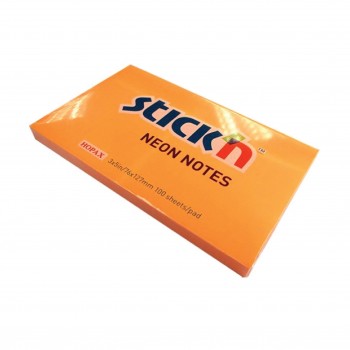 Hopax 3x5in Neon Memo Pad 100's Orange (21168)