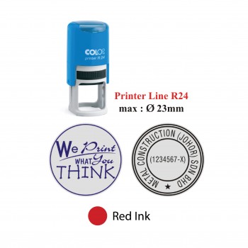 Instant Custom Self Inking Stamp R24 - Red Ink