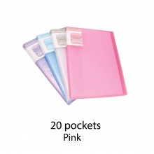 Kobest A5 20 pockets Clear Book Pastel Pink (A5320)