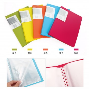 Kobest A5 Solid Color Pockets Clear Book