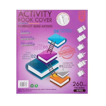 Lion-File 2647CPS A4 Size Book Cover 260mm x 470mm (10s'/pkt)