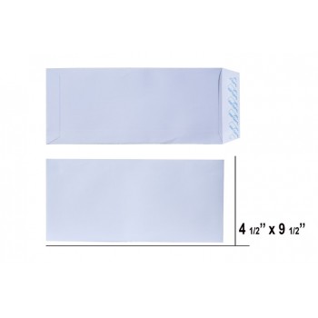 4.5-inch x 9.5-inch White Peel & Seal Envelope - 100gsm - 50pcs