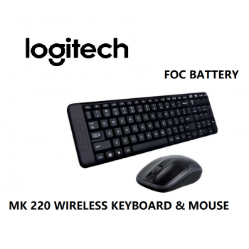 Logitech MK220 Wireless Keyboard And Mouse Combo (FOC Battery)