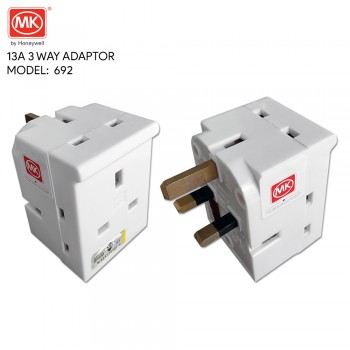 MK 692 13A 3 Way Adaptor with 13A Fuse