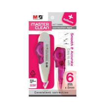 M&G ACT56071 Master Clean Correction Tape with Refill 6m x 5mm - Pink