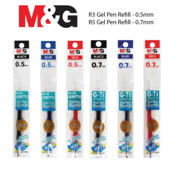M&G R3 R5 Gel Ink Refill 0.5mm / 0.7mm
