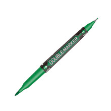 M&G Double Marker 2in1 Permanent Marker 0.8mm&2.8mm - Green