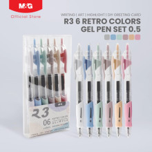 M&G AGP023R4 R3 Retro Gel Pen 0.5mm (6 Colors/pkt)