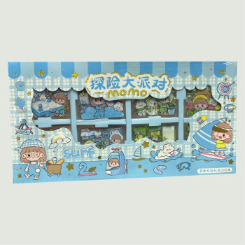 Momo Washi / Handbook PET Sticker (200pcs/box) - Adventure Party (Blue)