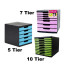 Niso 5 Tier, 10 Tier Colorful Document Drawer