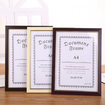 Document Frame A4 Size - Ivory & Gold