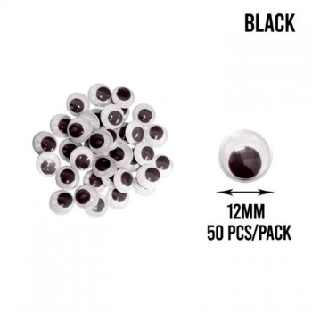 Googly Eyes with Glue Self Adhesive Art Craft - Small 12mm