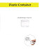 Plastic Transparent Round Container - Small Size (3 /pack)